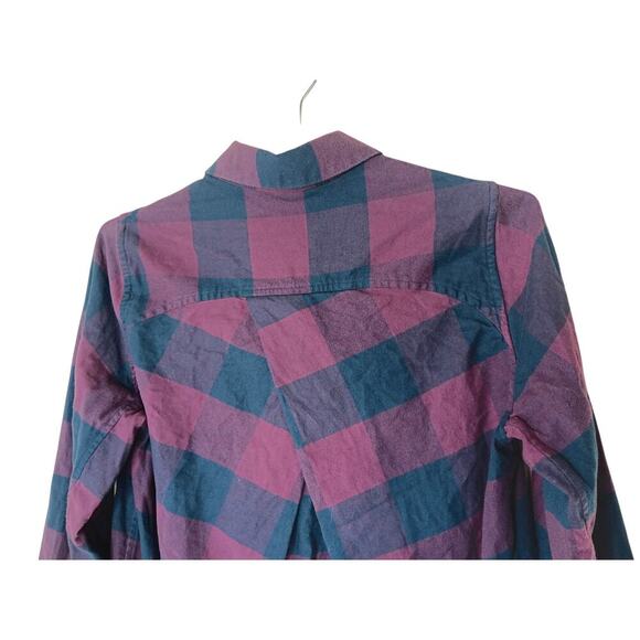 Lululemon Full Day Ahead Flannel Button Down Shirt SZ 4 - Picture 10 of 14